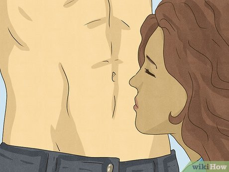 Pause on your way down south to give his lower stomach a smooch.