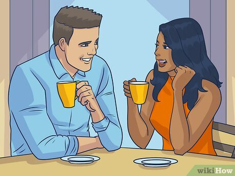 Step 2 Look into their eyes like you’re intrigued and excited by them.