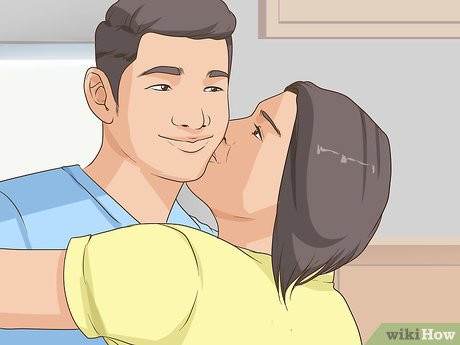 Step 2 Hug and kiss him.